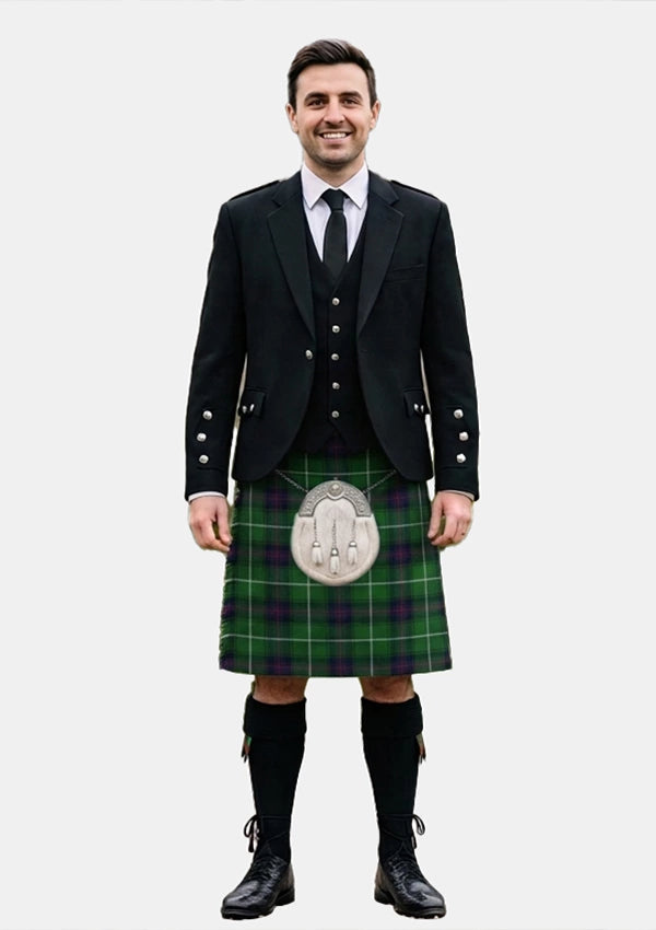 Traditional_Macdonald_of_The_Isles_Tartan_Kilt_and_Argyle_Jacket_Kilt_Outfits_front_image