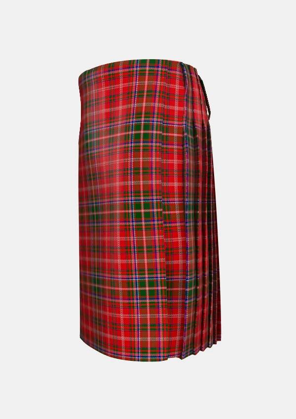 Traditional_Macdougall_Tartan_kilt_left_image_with_pleated_design_and_adjustable_buckles_for_men