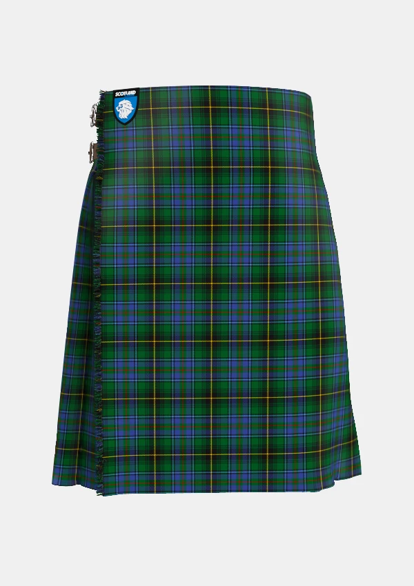 Traditional_Macinnes_tartan_front_image_with_pleated_design_and_adjustable_buckles_for_men