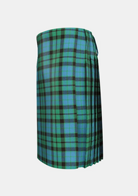 Traditional_Mackay_Ancient_Tartan_kilt_left_image_with_pleated_design_and_adjustable_buckles_for_men