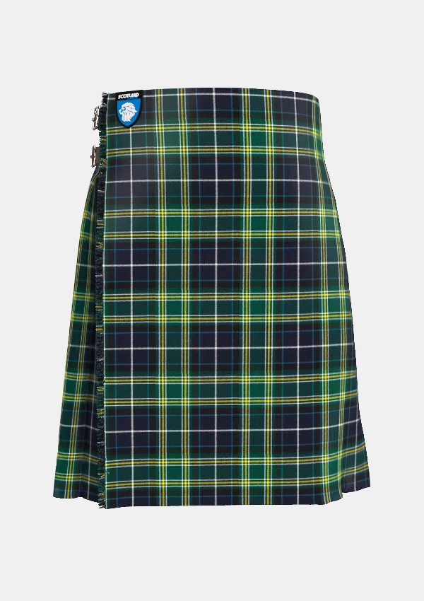 Traditional_Mackellar_tartan_front_image_with_pleated_design_and_adjustable_buckles_for_men