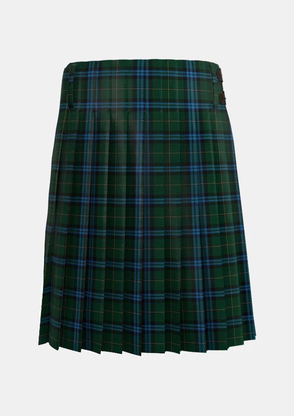 Traditional_Mackie_Tartan_kilt_11645_back_image_with_pleated_design_and_adjustable_buckles_for_men