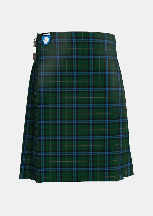 Traditional_Mackie_Tartan_kilt_11645_front_image_with_pleated_design_and_adjustable_buckles_for_men