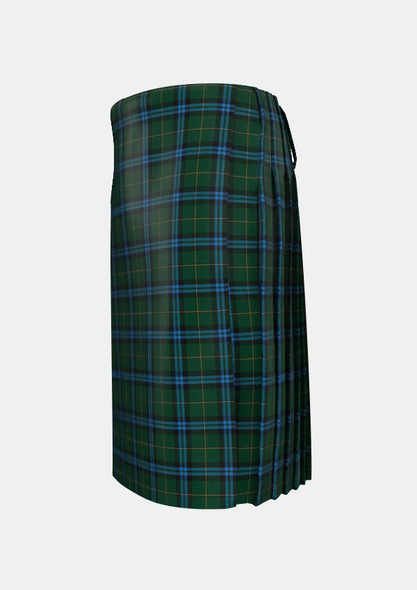 Traditional_Mackie_Tartan_kilt_11645_left_image_with_pleated_design_and_adjustable_buckles_for_men