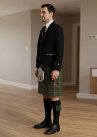 Traditional_Mackinnon_ancient_hunting_tartan_Kilt_and_Argyle_Jacket_Kilt_Outfit_left_image