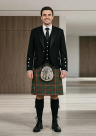 Traditional_Mackinnon_hunting_modern_tartan_Kilt_and_Argyle_Jacket_Kilt_Outfit_front_image