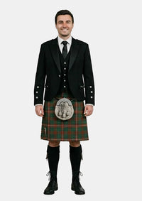 Traditional_Mackinnon_hunting_modern_tartan_Kilt_and_Argyle_Jacket_Kilt_Outfits_front_image