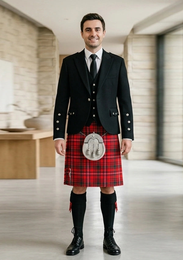 Traditional_Mackinnon_tartan_Kilt_and_Argyle_Jacket_Kilt_Outfit_front_image