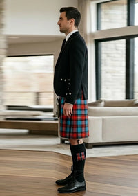 Traditional_Maclachlan_ancient_tartan_Kilt_and_Argyle_Jacket_Kilt_Outfit_left_image
