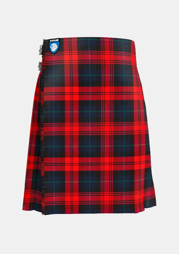 Traditional_Maclachlan_tartan_front_image_with_pleated_design_and_adjustable_buckles_for_men