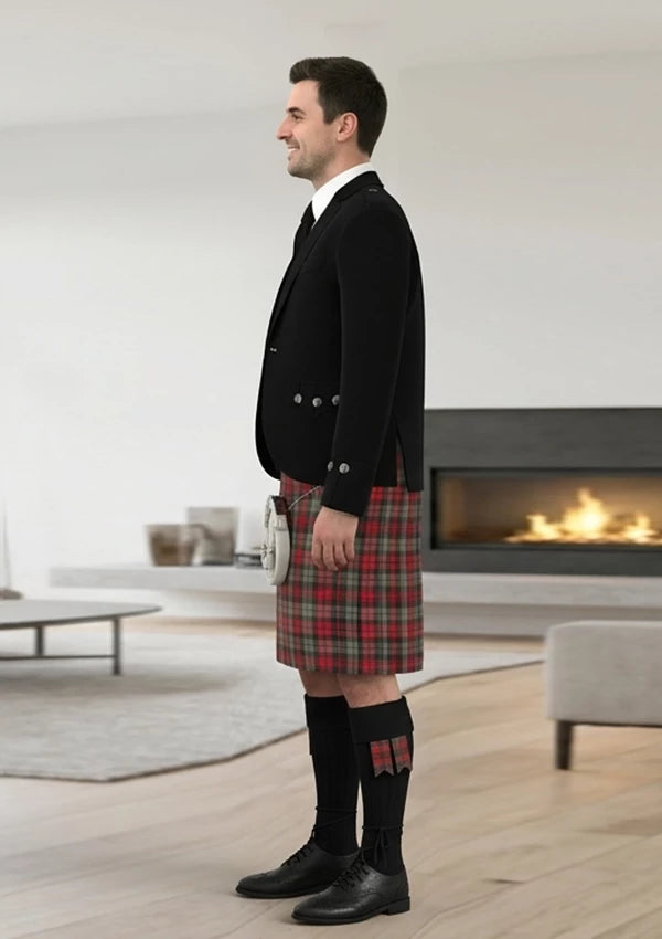 Traditional_Maclachlan_weathered_tartan_Kilt_and_Argyle_Jacket_Kilt_Outfit_left_image