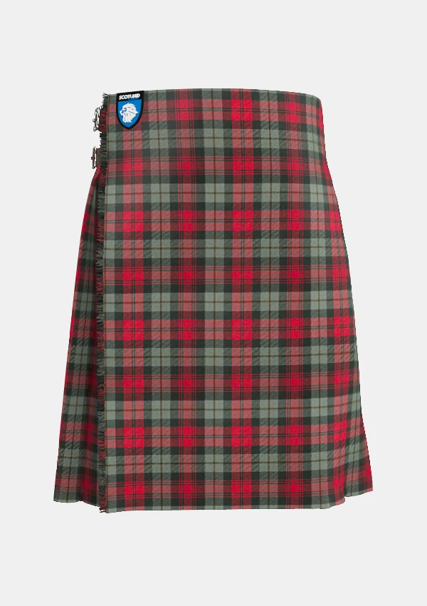 Traditional_Maclachlan_weathered_tartan_front_image_with_pleated_design_and_adjustable_buckles_for_men