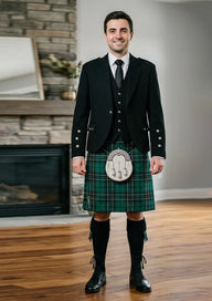 Traditional_Maclean_Hunting_Modern_Tartan_Kilt_and_Argyle_Jacket_Kilt_Outfit_front_image