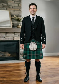 Traditional_Maclean_Hunting_Modern_Tartan_Kilt_and_Argyle_Jacket_Kilt_Outfit_front_image