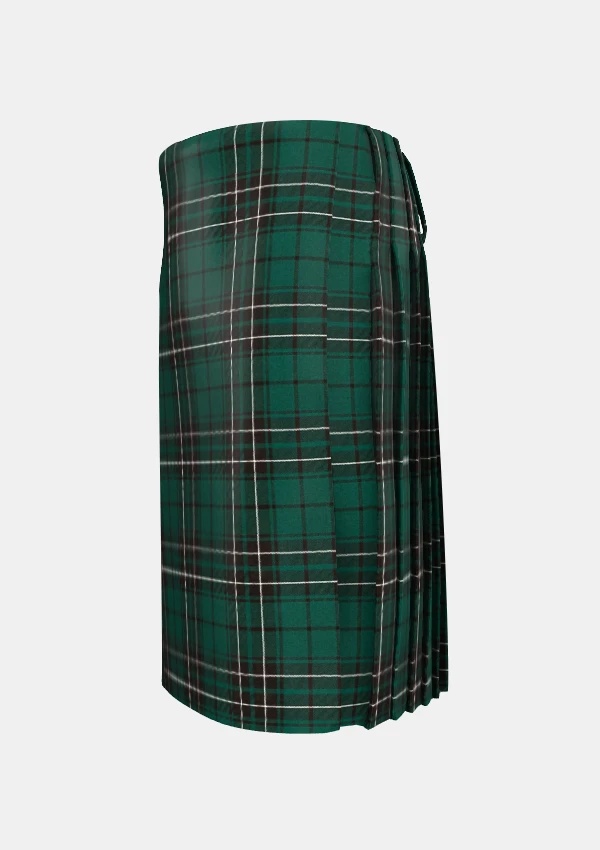 Traditional_Maclean_Hunting_Modern_Tartan_kilt_left_image_with_pleated_design_and_adjustable_buckles_for_men
