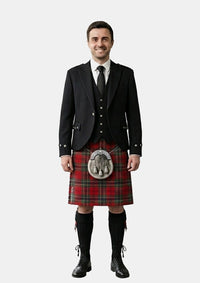 Traditional_Maclean_Red_Tartan_Kilt_and_Argyle_Jacket_Kilt_Outfits_front_image