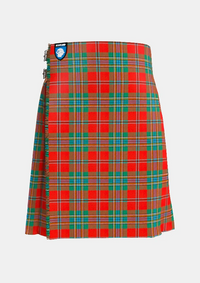 Traditional_Maclean_of_Duart_tartan_front_image_with_pleated_design_and_adjustable_buckles_for_men