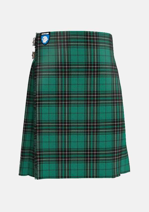 Traditional_Maclean_tartan_front_image_with_pleated_design_and_adjustable_buckles_for_men