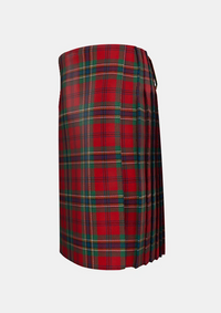 Traditional_Maclean_tartan_left_image_with_pleated_design_and_adjustable_buckles_for_men