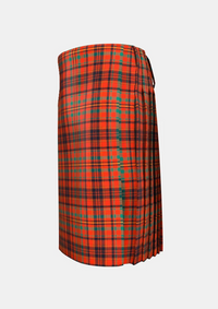 Traditional_Macleod_Red_River_Ancient_Tartan_kilt_left_image_with_pleated_design_and_adjustable_buckles_for_men