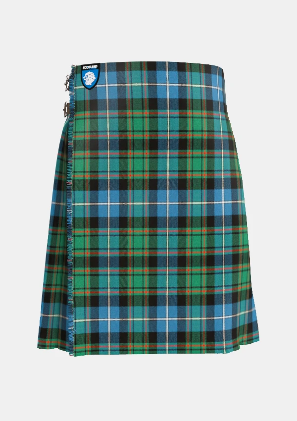 Traditional_Macrae_tartan_front_image_with_pleated_design_and_adjustable_buckles_for_men