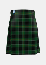Traditional_Malone_Tartan_kilt_11588_front_image_with_pleated_design_and_adjustable_buckles_for_men