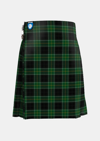 Traditional_Malone_Tartan_kilt_11588_front_image_with_pleated_design_and_adjustable_buckles_for_men