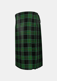 Traditional_Malone_Tartan_kilt_11588_left_image_with_pleated_design_and_adjustable_buckles_for_men
