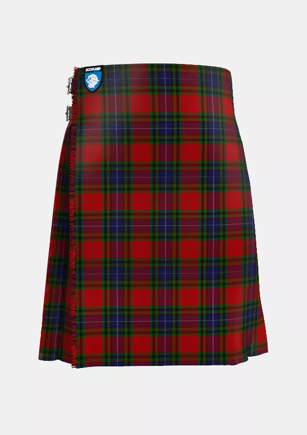 Traditional_Manson_Tartan_987_kilt_front_image_with_pleated_design_and_adjustable_buckles_for_men