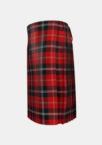 Traditional_Marjoribanks_Tartan_kilt_left_image_with_pleated_design_and_adjustable_buckles_for_men