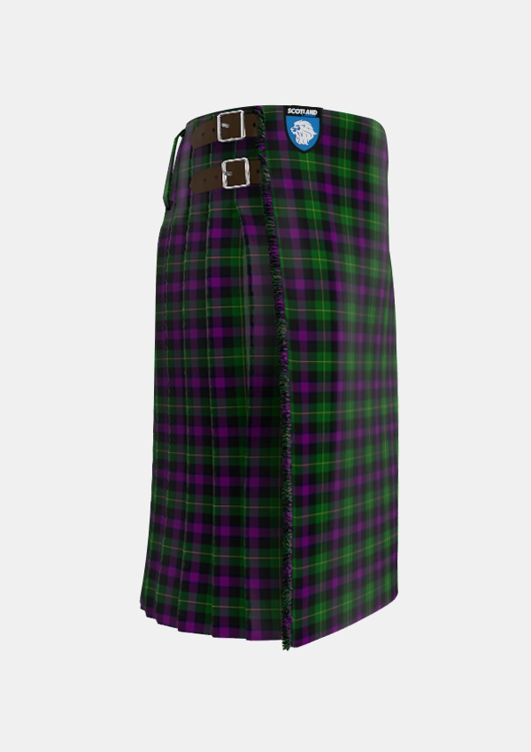 Traditional_Martin_Hunting_Tartan_4943_kilt_right_image_with_pleated_design_and_adjustable_buckles_for_men