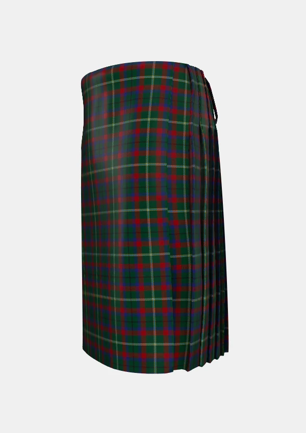 Traditional_Mayo_County_Tartan_2270_kilt_left_image_with_pleated_design_and_adjustable_buckles_for_men