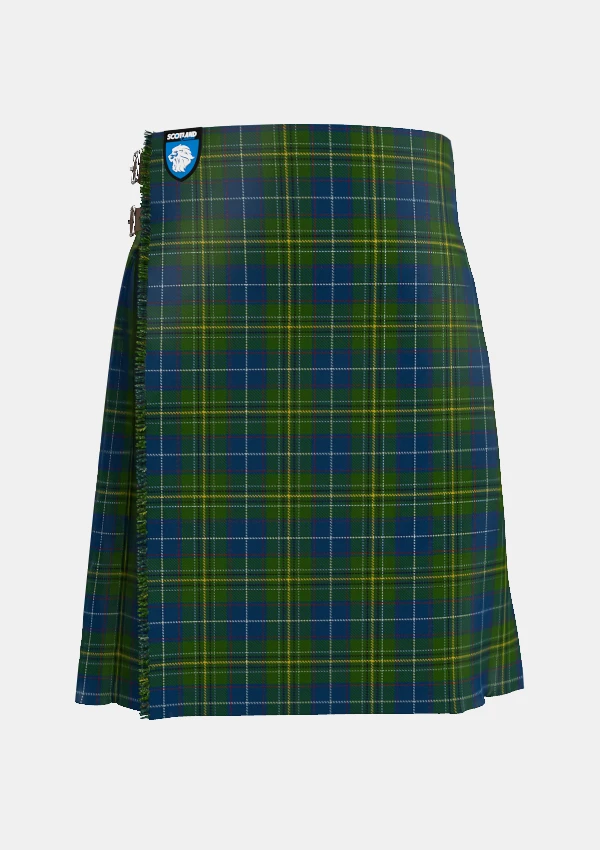 Traditional_McAvoy_Tartan_kilt_6687_front_image_with_pleated_design_and_adjustable_buckles_for_men