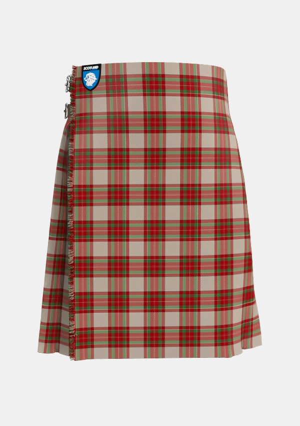 Traditional_McBrayer_Dress_Tartan_7205_kilt_front_image_with_pleated_design_and_adjustable_buckles_for_men