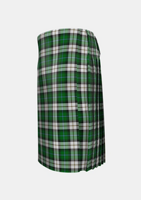 Traditional_McCandlish_Arisaid_Green_Tartan_3325_kilt_left_image_with_pleated_design_and_adjustable_buckles_for_men