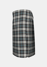 Traditional_McCandlish_Arisaid_Grey_Tartan_8232_kilt_left_image_with_pleated_design_and_adjustable_buckles_for_men