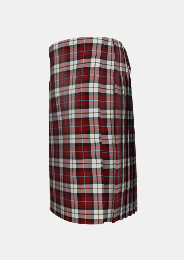 Traditional_McCandlish_Arisaid_Red_Tartan_3326_kilt_left_image_with_pleated_design_and_adjustable_buckles_for_men
