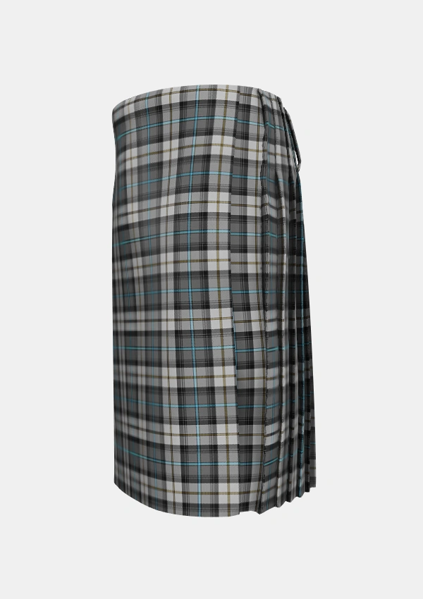 Traditional_McCandlish_Dress_Grey_Tartan_3327_kilt_left_image_with_pleated_design_and_adjustable_buckles_for_men