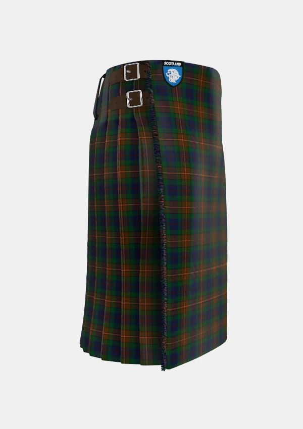 Traditional_McCarter_Tartan_kilt_right_image_with_pleated_design_and_adjustable_buckles_for_men