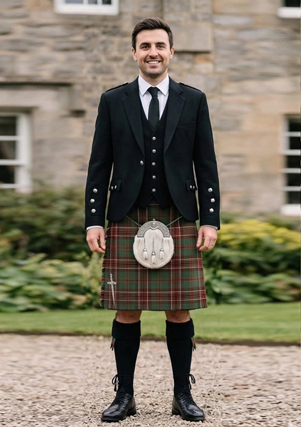 Traditional_McClure_Niall_tartan_14516_Kilt_and_Argyle_Jacket_Kilt_Outfit_front_image