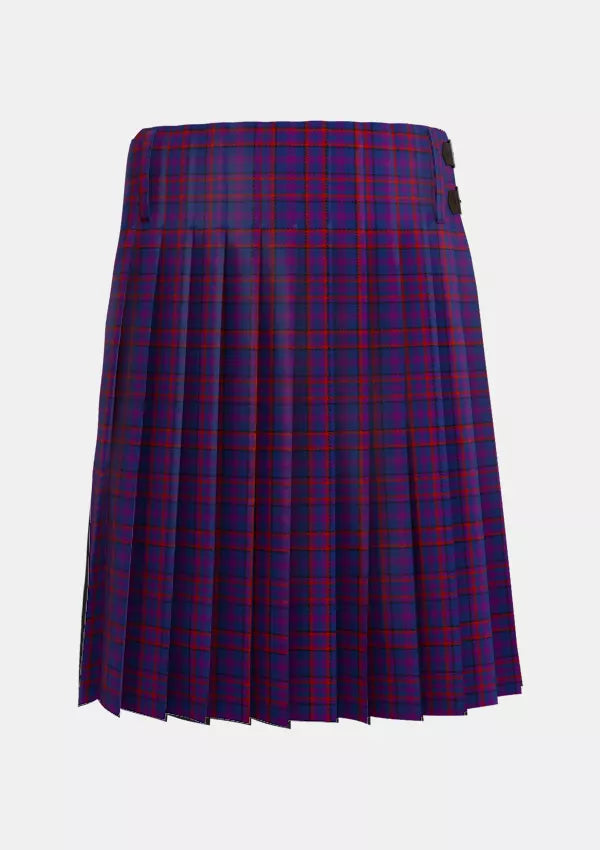 Traditional_McCluskey_David_John_and_Family_Tartan_13334_kilt_back_image_with_pleated_design_and_adjustable_buckles_for_men
