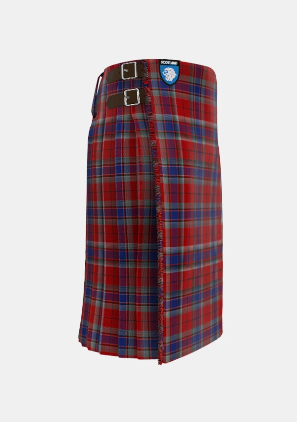 Traditional_McCready_Tartan_kilt_7625_right_image_with_pleated_design_and_adjustable_buckles_for_men