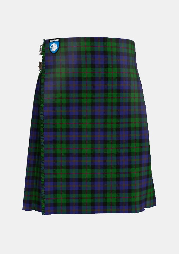 Traditional_McEwan_Tartan_kilt_2299_front_image_with_pleated_design_and_adjustable_buckles_for_men