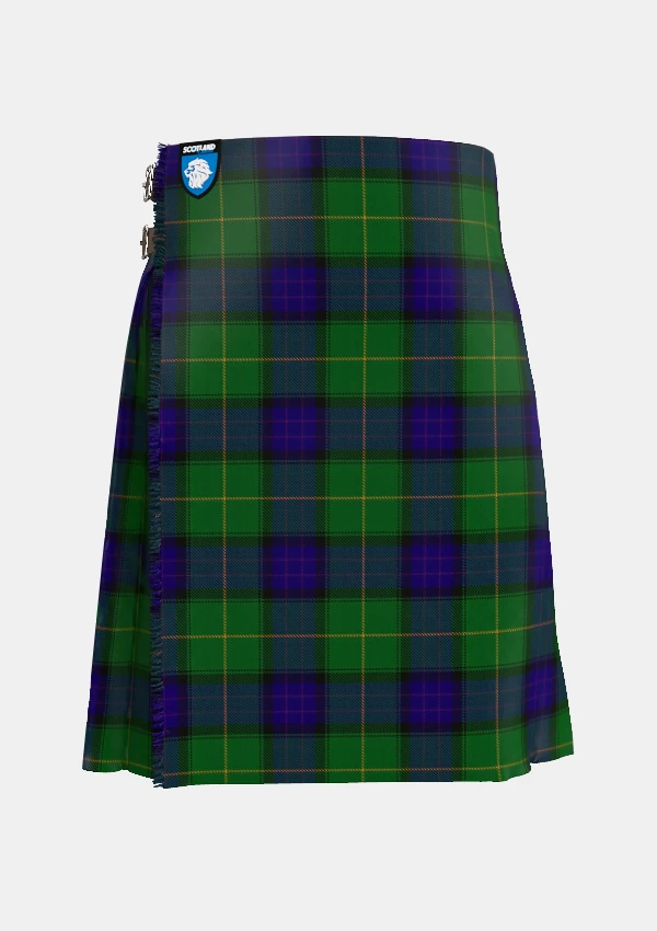 Traditional_McFadden_Tartan_kilt_2656_front_image_with_pleated_design_and_adjustable_buckles_for_men