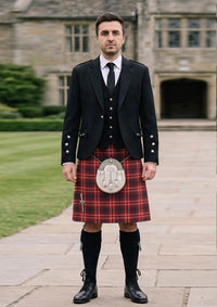 Traditional_McKee_Dot_Tartan_11057_Kilt_and_Argyle_Jacket_Kilt_Outfit_front_image