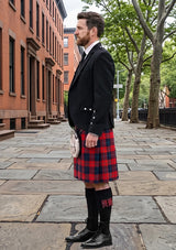 Traditional_McKnight_Tartan_2179_Kilt_and_Argyle_Jacket_Kilt_Outfit_left_image