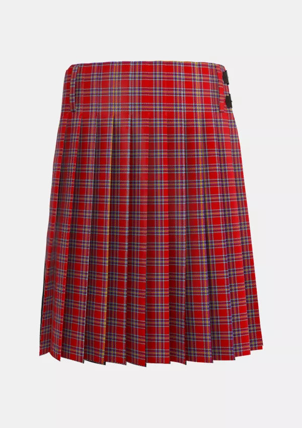 Traditional_McLaughlin_K_and_Family_Tartan_14569_kilt_back_image_with_pleated_design_and_adjustable_buckles_for_men