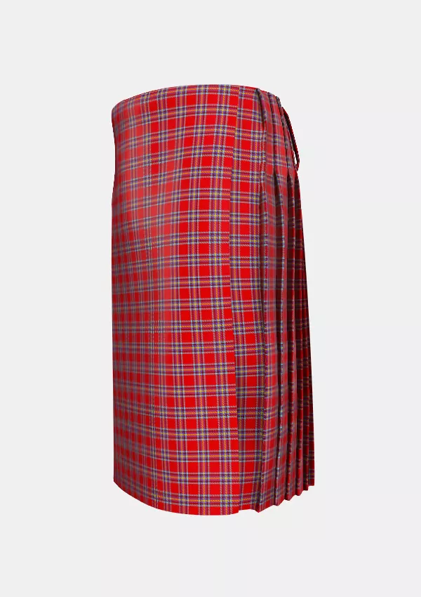 Traditional_McLaughlin_K_and_Family_Tartan_14569_kilt_left_image_with_pleated_design_and_adjustable_buckles_for_men