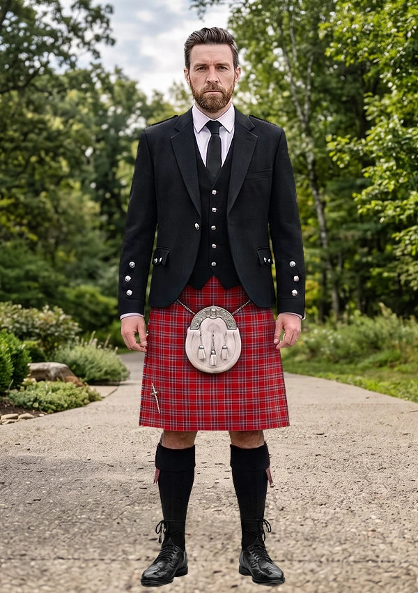 Traditional_McLaughlin_K_and_Family_Tartan_Kilt_and_Argyle_Jacket_Kilt_Outfit_front_image