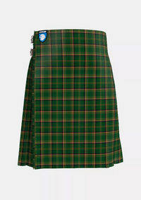 Traditional_McMahon_Gordon_and_Family_Tartan_15171_kilt_front_image_with_pleated_design_and_adjustable_buckles_for_men